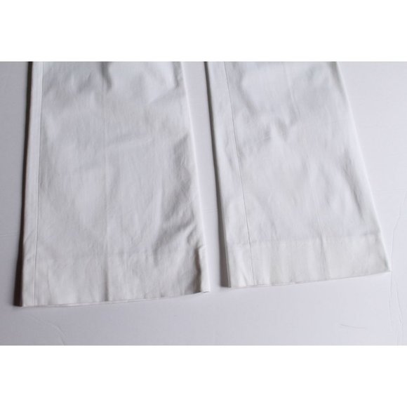 Max Mara Studio Armilla Cotton Gabardine Trousers White Size US 6 - Picture 8 of 11